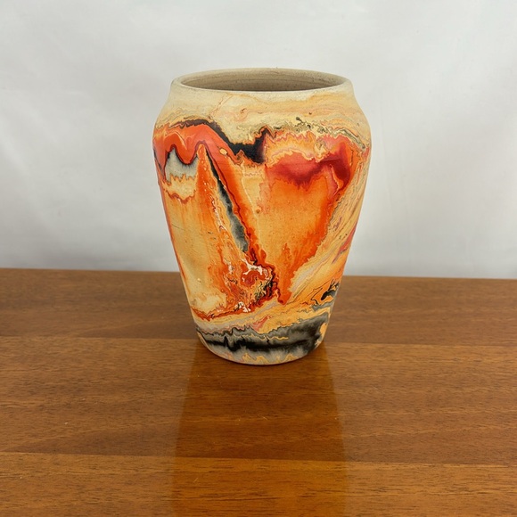 Vintage boho 1970s nimadji pottery vase - Picture 6 of 6